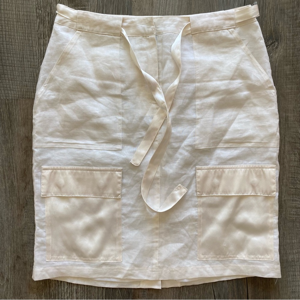 Silk Linen Mini Skirt